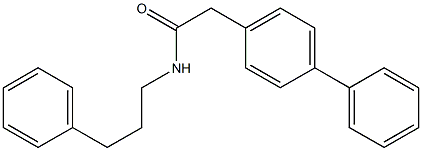 2-[1,1'-biphenyl]-4-yl-N-(3-phenylpropyl)acetamide 结构式