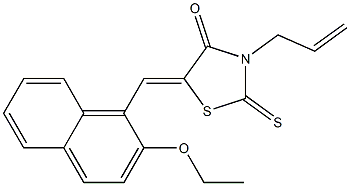3-allyl-5-[(2-ethoxy-1-naphthyl)methylene]-2-thioxo-1,3-thiazolidin-4-one 结构式