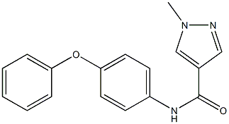 1-methyl-N-(4-phenoxyphenyl)-1H-pyrazole-4-carboxamide 结构式