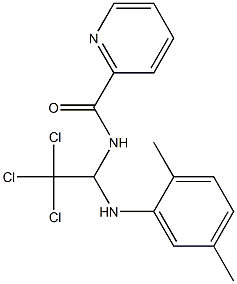 N-[2,2,2-trichloro-1-(2,5-dimethylanilino)ethyl]-2-pyridinecarboxamide 结构式