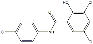 3,5-dichloro-N-(4-chlorophenyl)-2-hydroxybenzamide 结构式