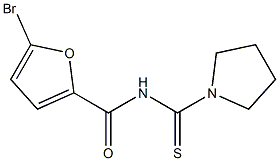 5-bromo-N-(1-pyrrolidinylcarbothioyl)-2-furamide 结构式