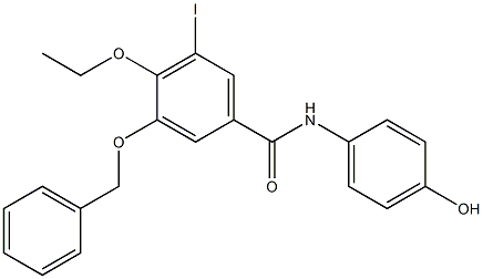 3-(benzyloxy)-4-ethoxy-N-(4-hydroxyphenyl)-5-iodobenzamide 结构式