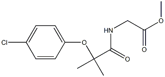 methyl {[2-(4-chlorophenoxy)-2-methylpropanoyl]amino}acetate 结构式