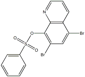 5,7-dibromo-8-quinolinyl benzenesulfonate 结构式