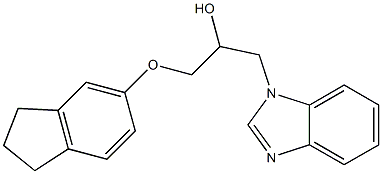 1-(1H-benzimidazol-1-yl)-3-(2,3-dihydro-1H-inden-5-yloxy)-2-propanol 结构式