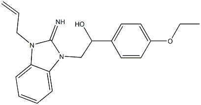 2-(3-allyl-2-imino-2,3-dihydro-1H-benzimidazol-1-yl)-1-(4-ethoxyphenyl)ethanol 结构式