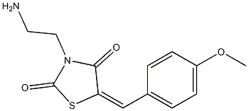 3-(2-aminoethyl)-5-(4-methoxybenzylidene)-1,3-thiazolidine-2,4-dione 结构式