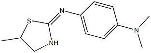 N-[4-(dimethylamino)phenyl]-N-(5-methyl-1,3-thiazolidin-2-ylidene)amine 结构式
