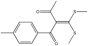 2-[bis(methylsulfanyl)methylene]-1-(4-methylphenyl)-1,3-butanedione 结构式