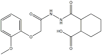 2-({2-[(2-methoxyphenoxy)acetyl]hydrazino}carbonyl)cyclohexanecarboxylic acid 结构式