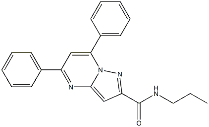 5,7-diphenyl-N-propylpyrazolo[1,5-a]pyrimidine-2-carboxamide 结构式