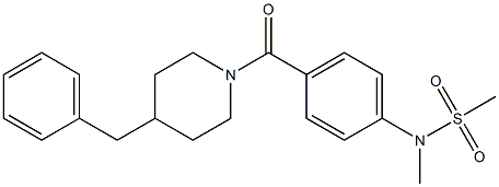 N-{4-[(4-benzyl-1-piperidinyl)carbonyl]phenyl}-N-methylmethanesulfonamide 结构式