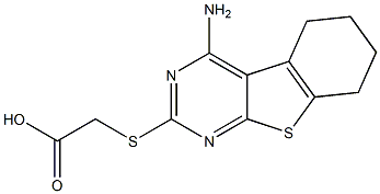 [(4-amino-5,6,7,8-tetrahydro[1]benzothieno[2,3-d]pyrimidin-2-yl)sulfanyl]acetic acid 结构式