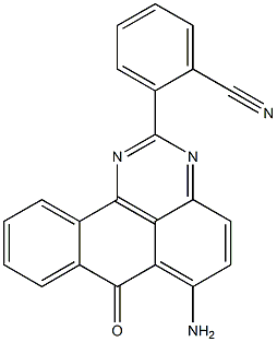 2-(6-amino-7-oxo-7H-benzo[e]perimidin-2-yl)benzonitrile 结构式