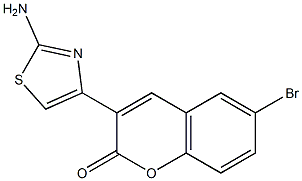 3-(2-amino-1,3-thiazol-4-yl)-6-bromo-2H-chromen-2-one 结构式