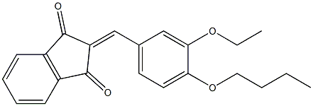 2-(4-butoxy-3-ethoxybenzylidene)-1H-indene-1,3(2H)-dione 结构式