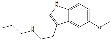 N-丙基-5-甲氧基色胺 结构式