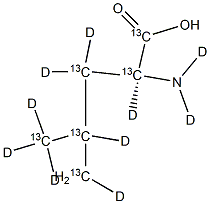 L-Leucine-13C6,d10 结构式