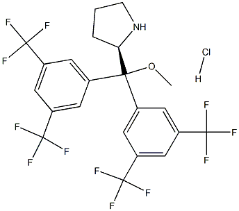 (R)-2-{Bis[3,5-bis(trifluoromethyl)phenyl]methoxy-methyl}pyrrolidine  hydrochloride 结构式