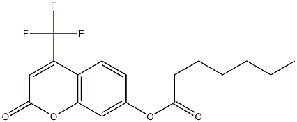 4-(Trifluoromethyl)umbelliferyl  enanthate 结构式