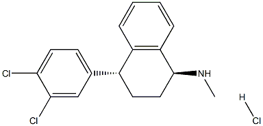 (1S,4R)-trans-4-(3,4-Dichlorophenyl)-1,2,3,4-tetrahydro-N-methyl-1-naphthalenamine.HCl 结构式