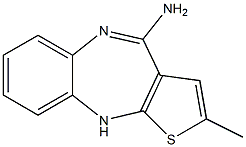 4-Amino-2-methyl-10H-thieno- [2,3-b][1,5] benzodiazapine. 结构式