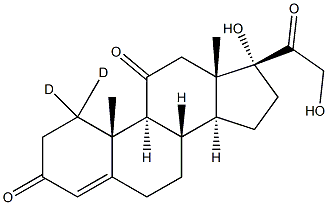 Cortisone-d2 结构式