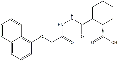 (1S,2R)-2-({2-[2-(1-naphthyloxy)acetyl]hydrazino}carbonyl)cyclohexanecarboxylic acid 结构式