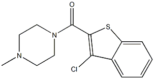 (3-chloro-1-benzothiophen-2-yl)(4-methyl-1-piperazinyl)methanone 结构式