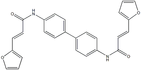 (E)-3-(2-furyl)-N-(4'-{[(E)-3-(2-furyl)-2-propenoyl]amino}[1,1'-biphenyl]-4-yl)-2-propenamide 结构式