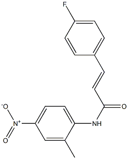 (E)-3-(4-fluorophenyl)-N-(2-methyl-4-nitrophenyl)-2-propenamide 结构式