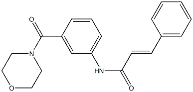 (E)-N-[3-(4-morpholinylcarbonyl)phenyl]-3-phenyl-2-propenamide 结构式