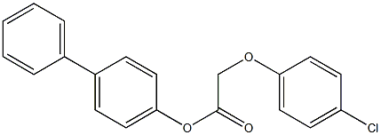 [1,1'-biphenyl]-4-yl 2-(4-chlorophenoxy)acetate 结构式
