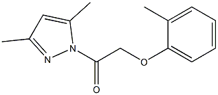 1-(3,5-dimethyl-1H-pyrazol-1-yl)-2-(2-methylphenoxy)-1-ethanone 结构式