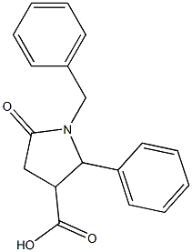 1-benzyl-5-oxo-2-phenyl-3-pyrrolidinecarboxylic acid 结构式