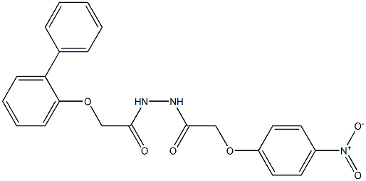 2-([1,1'-biphenyl]-2-yloxy)-N'-[2-(4-nitrophenoxy)acetyl]acetohydrazide 结构式