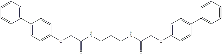 2-([1,1'-biphenyl]-4-yloxy)-N-(3-{[2-([1,1'-biphenyl]-4-yloxy)acetyl]amino}propyl)acetamide 结构式