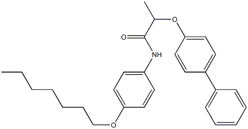 2-([1,1'-biphenyl]-4-yloxy)-N-[4-(heptyloxy)phenyl]propanamide 结构式