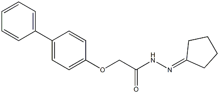 2-([1,1'-biphenyl]-4-yloxy)-N'-cyclopentylideneacetohydrazide 结构式