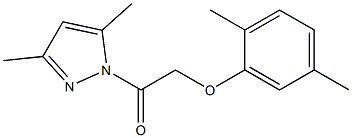 2-(2,5-dimethylphenoxy)-1-(3,5-dimethyl-1H-pyrazol-1-yl)-1-ethanone 结构式