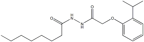 2-(2-isopropylphenoxy)-N'-octanoylacetohydrazide 结构式