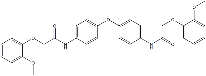 2-(2-methoxyphenoxy)-N-[4-(4-{[2-(2-methoxyphenoxy)acetyl]amino}phenoxy)phenyl]acetamide 结构式