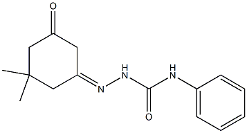 2-(3,3-dimethyl-5-oxocyclohexylidene)-N-phenyl-1-hydrazinecarboxamide 结构式