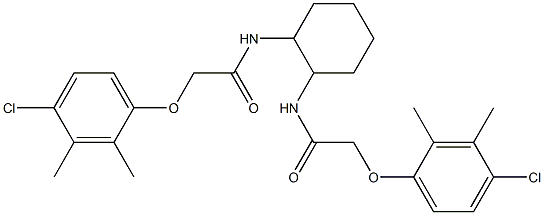 2-(4-chloro-2,3-dimethylphenoxy)-N-(2-{[2-(4-chloro-2,3-dimethylphenoxy)acetyl]amino}cyclohexyl)acetamide 结构式