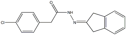 2-(4-chlorophenyl)-N'-(1,3-dihydro-2H-inden-2-ylidene)acetohydrazide 结构式