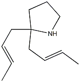 2,2-di[(E)-2-butenyl]pyrrolidine 结构式