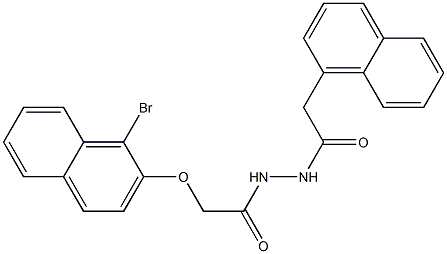2-[(1-bromo-2-naphthyl)oxy]-N'-[2-(1-naphthyl)acetyl]acetohydrazide 结构式