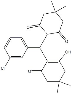 2-[(3-chlorophenyl)(2-hydroxy-4,4-dimethyl-6-oxo-1-cyclohexen-1-yl)methyl]-5,5-dimethyl-1,3-cyclohexanedione 结构式