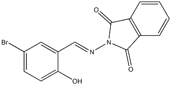 2-{[(E)-(5-bromo-2-hydroxyphenyl)methylidene]amino}-1H-isoindole-1,3(2H)-dione 结构式